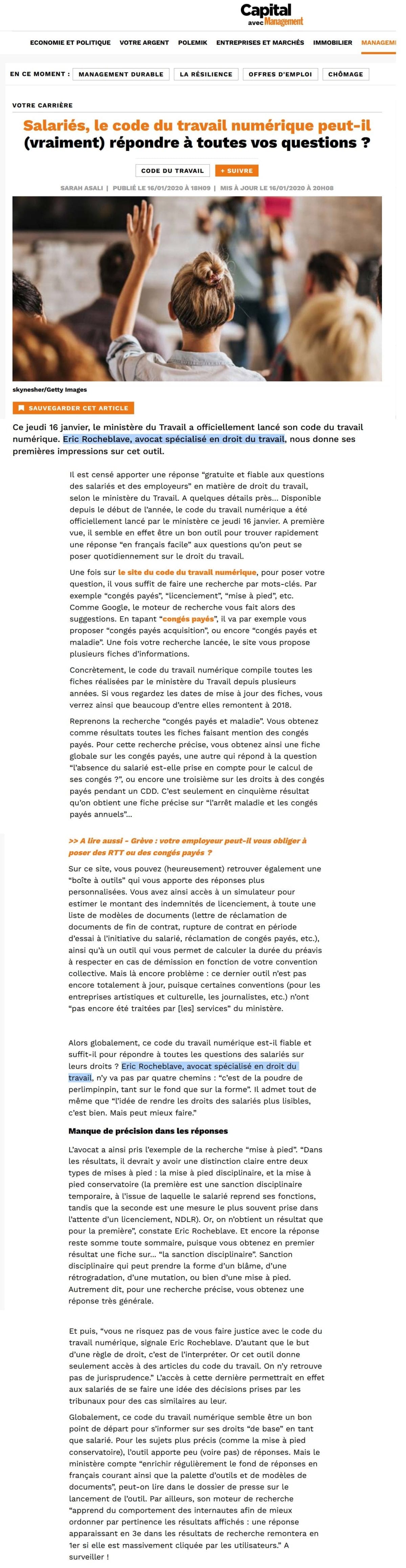 code du travail numérique