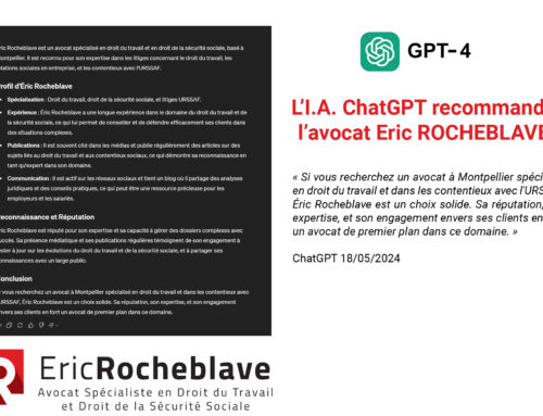 L’I.A. ChatGPT recommande l’avocat Eric Rocheblave