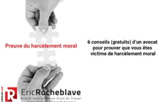 Preuve du harcèlement moral