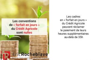 Les conventions de « forfait en jours » du Crédit Agricole sont nulles