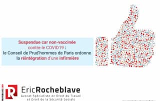 Suspendue car non-vaccinée contre le COVID19 : le Conseil de Prud’hommes de Paris ordonne la réintégration d’une infirmière