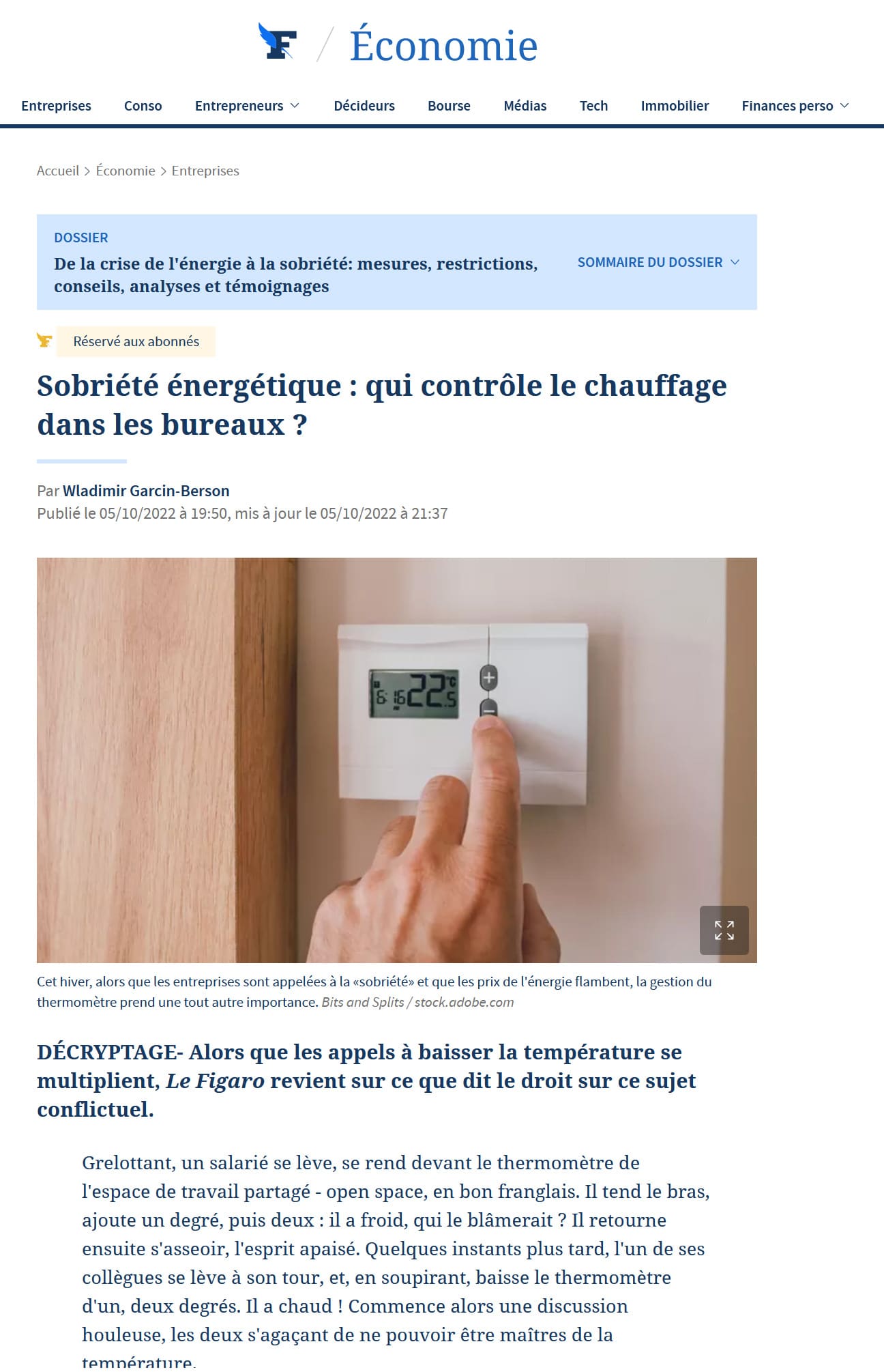 19°C  au bureau : une température convenable pour travailler ?