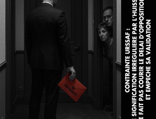 Contrainte URSSAF : une signification irrégulière par l’huissier ne fait pas courir le délai d’opposition et empêche sa validation