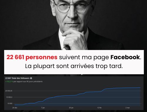22 661 personnes suivent ma page Facebook. La plupart sont arrivées trop tard.
