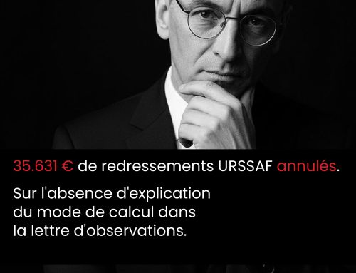 35.631 € de redressements URSSAF annulés. Sur l'absence d'explication du mode de calcul dans la lettre d'observations.