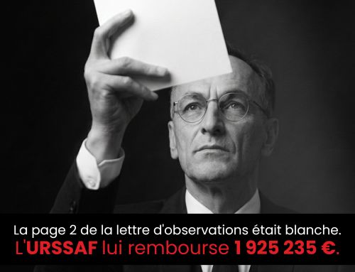 La page 2 de la lettre d&rsquo;observations était blanche. L&rsquo;URSSAF lui rembourse 1 925 235 €.