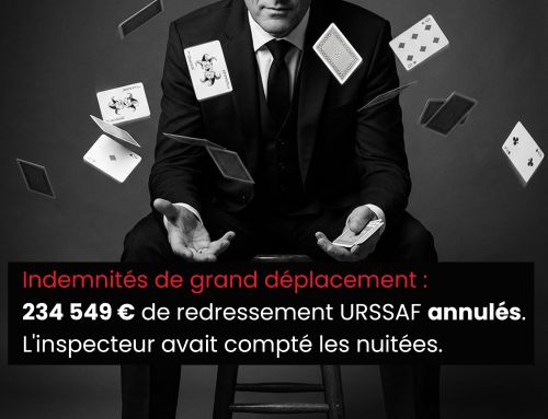 Indemnités de grand déplacement : 234 549 € de redressement URSSAF annulés. L&rsquo;inspecteur avait compté les nuitées.