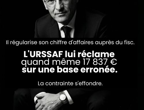 Il régularise son chiffre d&rsquo;affaires auprès du fisc. L&rsquo;URSSAF lui réclame quand même 17 837 € sur une base erronée.  La contrainte s&rsquo;effondre.