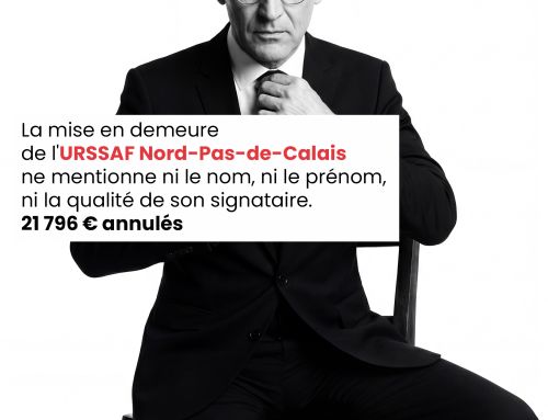 La mise en demeure de l&rsquo;URSSAF Nord-Pas-de-Calais ne mentionne ni le nom, ni le prénom, ni la qualité de son signataire. 21 796 € annulés.