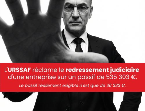 L&rsquo;URSSAF réclame le redressement judiciaire d&rsquo;une entreprise sur un passif de 535 303 €. Le passif réellement exigible n&rsquo;est que de 36 333 €.