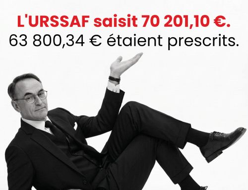 L&rsquo;URSSAF saisit 70 201,10 €. 63 800,34 € étaient prescrits.