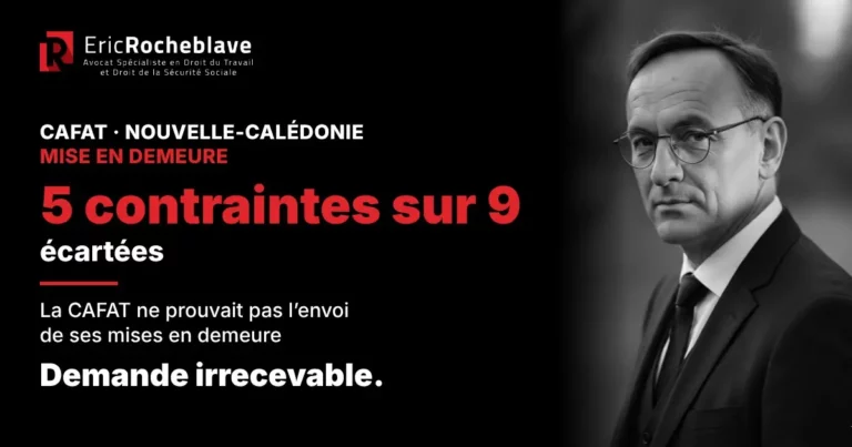 La CAFAT ne prouvait pas ses mises en demeure : cinq contraintes sur neuf tombent
