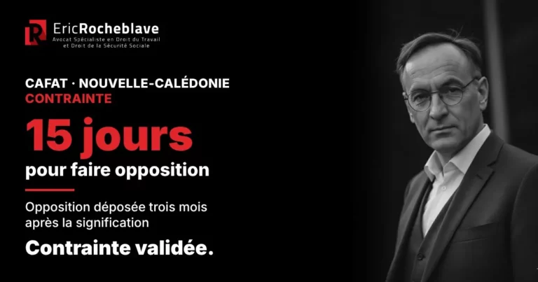 Contrainte CAFAT : opposition déposée trop tard, la cour d&rsquo;appel valide la contrainte