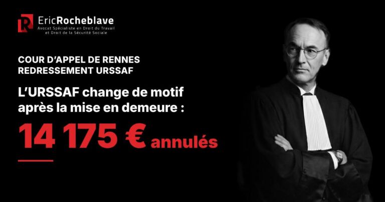 L&rsquo;URSSAF change de motif après la mise en demeure : un chef de 14 175 € tombe
